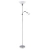 BUSTO stojací lampa CHROM LESK Stojací lampa, dvě svítidla, rameno pro žárovku 1x40W, E14, těleso kov, povrch chrom lesk, difuzor sklo opál, pro žárovku 60W, E27, 230V, IP20, tř.1. rozměry d=285mm, h=1775mm, vypínač na kab náhled 1