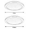 ALLESANDRIA LED 24W R Stropní přisazené svítidlo, nastavitelný směs svícení, těleso kov, povrch chrom, difuzor plast křišťál, LED 24W, 1500lm, teplá 3000K, 230V, IP44, tř.1. rozměry d=400mm. náhled 3