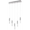 ALGIN Závěsné svítidlo, těleso kov, povrch chrom lesk, difuzor plast, LED 5x5W, 5x400lm, teplá 3000K, 230V, IP20, tř.1. rozměry l=600mm, h=1500mm náhled 1