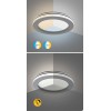 TRACY 47W CCT Stropní svítidlo, těleso kov, povrch bílá, dif plast opál, LED 47W, dálk ovl. (součástí) nebo vypínačem lze nastavit CCT teplá 3000K - denní 6200K, 3800lm, stmív, 230V, IP20, rozměry d=480mm, h=70mm. náhled 2