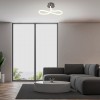 FRAXI 23W Stropní přisazené svítidlo, těleso kov, povrch chrom, difuzor plast opál, LED 23W, neutrální 4000K, 2200lm, 230V, IP20, tř.1, rozměry 435x180mm. náhled 4