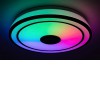 FUMARIA LED 24W CCT RGB + BLUETOOTH Stropní svítidlo, těleso kov, bílá a černá, dif plast opál se třpyt. efekt, LED 24W, 1600lm, dálk. ovl. nastavitelná teplota CCT teplá 3000K-denní 6500K, RGBW, stmív, 230V, IP20, d=395mm, BT reprod. náhled 3