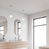 LATINA 1x40W, E14, IP44 Závěsné svítidlo, těleso kov, povrch chrom lesk, difuzor sklo opál, pro žárovku 1x40W, E14, 230V, do koupelny IP44, tř.1, rozměry d=150mm, vč závěs kabelu l=1200mm, lze zkrátit. náhled 4