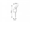 MALEO 9,6W, IP44 Nástěnné venkovní svítidlo, těleso plast černá, dif plast opál, LED 9,6W, neutrální 4000K, 240lm, napájení 3,7V baterie, IP44, tř.3, rozměry 130x255mm, vč. bodce do záhonu. náhled 3