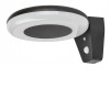 LINUM 4W, 3,7V, IP44 Nástěnné venkovní svítidlo, senzor pohybu, záběr 110°, dosah 6-8m, těleso kov, povrch černá, dif plast opál, LED 4W, neutrální 4000K, 360lm, stmív. vypínačem, nap. 3,7V, IP44, tř.3, d=185mm, h=100mm. náhled 1