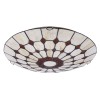 PLEVA CEILING 2x60W E27 Stropní svítidlo, základna kov, povrch mosaz antická zašlá, difuzor sklo vitráž motiv mozaiky, pro žárovku 2x60W, E27, 230V, IP20, tř.1. rozměry d=400mm, h=90mm náhled 1