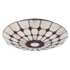 PLEVA CEILING 2x60W E27 Stropní svítidlo, základna kov, povrch mosaz antická zašlá, difuzor sklo vitráž motiv mozaiky, pro žárovku 2x60W, E27, 230V, IP20, tř.1. rozměry d=400mm, h=90mm náhled 1