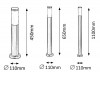 FOGGIA venkovní sloupkové svítidlo 650 Venkovní sloupkové svítidlo, těleso kov, povrch nerezová ocel, stínítko plast bílá, pro žárovku 1x25W, E27, 230V, IP44, tř.1. rozměry d=110mm, h=650mm. náhled 2