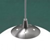 HADES 400mm Závěsné svítidlo, základna kov, povrch chrom broušený, difuzor sklo opál, pro žárovku 1x42W, E27, 230V, IP20, difuzor d=400mm, vč lank závěsu h=1200mm, lze zkrátit náhled 2