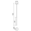 ARUTICA, LED 7W Závěsné bodové svítidlo, těleso kov, povrch bílá mat, LED 7W, teplá 3000K, 390lm, 230V, IP20, rozměry l=350mm, d=25mm, včetně závěsu h=1393mm, lze zkrátit náhled 6