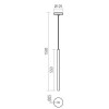 ARUTICA, LED 7W Závěsné bodové svítidlo, těleso kov, povrch bílá mat, LED 7W, teplá 3000K, 390lm, 230V, IP20, rozměry l=350mm, d=25mm, včetně závěsu h=1393mm, lze zkrátit náhled 7