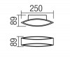 POPORDIO Nástěnné svítidlo, těleso hliník, povrch bílá, LED 12W, 747lm, teplá 3000K, 230V, IP20, tř.1, rozměry 80x100x350mm, svítí nahoru/dolů náhled 3