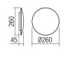 HORIENA Nástěnné svítidlo, těleso hliník, povrch černá, difuzor akryl opál, LED 6W, 330lm, teplá 3000K, 230V, IP20, tř.1, rozměry d=160mm, h=36,5mm náhled 9