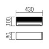 NOPLA Nástěnné svítidlo, těleso hliník, povrch bílá, LED 12W, 711lm, teplá 3000K, 230V, IP20, tř.1, rozměry 80x100x430mm, svítí nahoru/dolů náhled 6