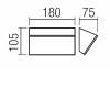 GRENA I, W, LED 12W, IP54 Nástěnné venkovní svítidlo, těleso kov, povrch tmavě hnědá, difuzor plast opál, LED 12W, 1468lm, neutrální 4000K, 230V, IP54, tř.1, Ra82, rozměry 180x105x75mm. náhled 3