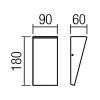 GRENA II, LED 12W, IP54 Nástěnné venkovní svítidlo, těleso kov, povrch tmavě hnědá, difuzor plast opál, LED 12W, 1416lm, teplá 3000K, 230V, IP54, tř.1, Ra82, rozměry 90x180x60mm. náhled 3