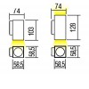 HOLSTEBRO 2x3W, IP65 Nástěnné venkovní svítidlo, těleso kov, povrch tmavě šedá, LED 2x3W, 660lm, teplá 3000K, Ra82, 230V, IP65, tř.1, rozměry 58,5x58,5x128mm, svítí nahoru/dolů. náhled 4