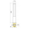 JYLINGE P, 13W, IP54 Sloupkové venkovní svítidlo, těleso kov, povrch šedá tmavá, difuzor plast opál, LED 13W, 1274lm, teplá 3000K, Ra80, 230V, IP54, tř.1, rozměry 110x800x55mm náhled 2