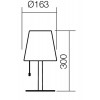 KARTEMIND Stolní venkovní lampa, těleso kov, povrch černá antracit, difuzor plast opál, LED 2,6W, 280lm, teplá 3000K, stmívání, RGB, Ra85, 230V, IP44, rozměry d=163mm, h=300mm, dobíjení micro-USB. náhled 4