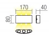 BORY WDU, 6W, IP54 Nástěnné venkovní svítidlo, těleso hliník, povrch hnědá, difuzor sklo, LED 6W, 615/470lm, teplá 3000K, Ra80, 230V, IP54, rozměry 170x80x40mm, svítí nahoru/dolů náhled 4