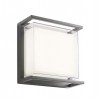 ALOCLA 18W IP65 Nástěnné venkovní svítidlo, těleso hliník, povrch tmavě šedá, difuzor plast opál, krycí plast čirý, LED 18W, teplá 3000K, 1054lm, 230V, IP65, tř.1, rozměry 220x220x95mm. náhled 1