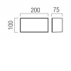 IMPOLITU 8W, IP65 Nástěnné venkovní svítidlo, těleso plast bílá, difuzor plast opál, LED 8W, teplá 3000K, 700lm, 230V, IP65, tř.2, rozměry 100x200x75mm. náhled 8