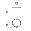 FLAVES 9W, IP54 Stropní přisazené bodové venkovní svítidlo, těleso hliník, povrch bílá mat, kryt sklo, LED 9W, neutrální 4000K, 756lm, 230V, IP54, Ra80, tř.1, rozměry d=80mm, h=110mm. náhled 6