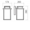 FRIESI II 1x42W, E27, IP44 Nástěnné venkovní svítidlo, těleso hliník, povrch měděná, krycí sklo čiré, pro žárovku 1x42W, E27, 230V, IP44, tř.1, rozměry 174x280x200mm. náhled 3