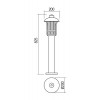 AABERNA I Sloupkové venkovní svítidlo, těleso kov, povrch hnědá, kryt sklo čiré, pro žárovku 1x42W, E27, 230V, IP33, tř.1. rozměry d=200mm, h=825mm. náhled 2