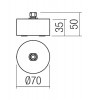 CONNECTION BASE Propojovací základna, těleso kov, povrch rezivá, rozměry d=70mm, h=50mm. náhled 8