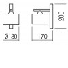 LAKI 1x42W E27 Nástěnné svítidlo, těleso kov, povrch bílá mat, stínítko kov, povrch bílá mat, pro žárovku 1x42W E27, 230V, IP20, tř.1,  rozměry 170x200mm, stínítko d=130mm náhled 3