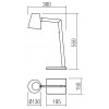 MINGO STOLNÍ 1x42W E27 Stolní lampa, základna kov, povrch bílá mat, stínítko kov, povrch bílá mat, pro žárovku 1x42W E27, 230V, IP20, tř.2, rozměry 380x550mm náhled 3