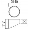 TREVOR LED 6W Stropní svítidlo, těleso hliník, povrch bílá mat, difuzor plast, opál, LED 6W, teplá 3000K, 750lm/432lm, Ra80, 230V, IP20, tř.2, rozměry d=90mm, h=95/55mm náhled 10