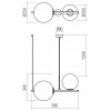 GALI HL I 2x42W, E27 Závěsné svítidlo, těleso kov, povrch broušený bronz, difuzor sklo, opál, pro žárovku 2x42W, E27, 230V, IP20, tř.1, rozměry koule 340x290mm, vč závěs kabelu l=1200mm, lze zkrátit. náhled 3