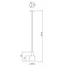 DENDRO HL 1x42W, E27 Závěsné svítidlo, těleso kov a hliník, povrch černá, stínítko sklo kouřové, pro žárovku 1x42W, E27, 230V, IP20, tř.2, rozměry d=150 typu, vč. závěs kabelu l=1500mm, lze zkrátit. náhled 2