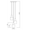 DENDRO HL 3x42W, E27 Závěsné svítidlo, těleso kov a hliník, povrch černá, stínítko sklo kouřové, pro žárovku 3x42W, E27, 230V, IP20, tř.2, rozměry d=350mm, vč. závěs kabelu l=1500mm, lze zkrátit. náhled 3