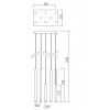 KREM HL II SQ Závěsné svítidlo, těleso kov, povrch zlatá, difuzor plast, LED 56W, teplá 3000K, 3808lm, Ra80, 230V, IP20, rozměry 300x700mm, vč. závěs. kabelu h=2500mm, lze zkrátit. náhled 9