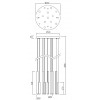 KREM HL II R Závěsné svítidlo, těleso kov, povrch černá, difuzor plast, LED 64W, teplá 3000K, 4352lm, Ra80, 230V, IP20, rozměry d=550mm, vč. závěs. kabelu h=3000mm, lze zkrátit. náhled 10