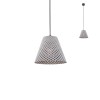 BOLA Závěsné svítidlo, těleso kov, povrch šedočerná, stínítko beton, pro žárovku 42W, E27, 230V, IP20, stínítko d=223mm, h=180mm, vč.záv.kabelu =1715mm, lze zkrátit náhled 1