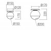 KOLER PL Stropní svítidlo, základna kov, povrch chrom, stínítko sklo kouřová šedá, pro žárovku 1x28W, G9, 230V, IP20, rozměry d=150mm. náhled 3