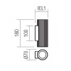 DIACHEA WL II 2x7W Nástěnné svítidlo, těleso kov, povrch bílá mat, pro žárovku 2x7W, GU10, 230V, IP20, tř.1,  rozměry d=70mm, h=180mm, svítí nahoru/dolů. náhled 4