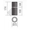 DIACHEA PL II 1x7W, GU10 Stropní  přisazené svítidlo, výklopné,  těleso kov, povrch černá mat, pro žárovku 1x7W, GU10, 230V, IP20, tř.1, rozměry d=70mm, h=174mm. náhled 4