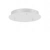 CAPSETA R3 Stropní krytka pro 3 kabely, pro napájení svítidel, těleso kov, povrch bílá, 230V, tř.1, rozměry vnější d=350mm, vnitřní d=250mm, h=25mm, průměr otvoru pro kabel je 7mm náhled 1