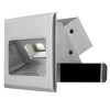 IROS 2, LED 3W, IP54 VÝPRODEJ Vestavné svítidlo, těleso hliník, rámeček broušený hliník, LED 3W, teplá 2900K, 350mA, IP54, 80x50x31mm, BEZ montážního boxu, svítí dolů náhled 2