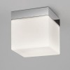 INIO HRANOL 1x60W E27 IP44 do koupelny Stropní svítidlo, základna kov, povrch chrom lesk, difuzor sklo bílé opál mat, pro žárovku 1x60W, E27 A60, 230V, do koupelny IP44, tř.2, rozměry 175x175x175mm. náhled 1