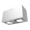 FUTURO B Stropní přisazené svítidlo bodové, výklopné +-30°, materiál hliník, povrch šedostříbrná, pro žárovku 2x50W, GU10 ES50, 230V, IP20, rozměry 93x88x175mm. náhled 2