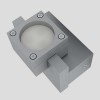 CASSO UP RED Nástěnné bodové svítidlo, materiál hliník, povrch broušený hliník, sklo čiré, LED 1x1W, teplá 3000K, 80lm/cca 4W žárovka, vč trafa 230V/350mA, IP20, 80x80x58mm náhled 4