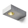 NOZ Nástěnné bodové svítidlo, těleso hliník, povrch česaný hliník, LED 1x3W teplá 3000K, 201lm/cca 10W žár, Ra80, 230V/700mA, IP20, 25x70x111mm, svítí dolů nebo +nahoru náhled 1