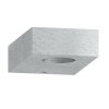 NOZ Nástěnné bodové svítidlo, těleso hliník, povrch česaný hliník, LED 1x3W teplá 3000K, 201lm/cca 10W žár, Ra80, 230V/700mA, IP20, 25x70x111mm, svítí dolů nebo +nahoru náhled 4