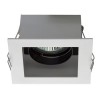 BANGO 1x50W Stropní, vestavné bodové, komínkové svítidlo, výklopné +-20°, těleso kov, povrch šedostříbrná, pro žárovku 1x50W, Gx5,3, 12V, IP20, 98x98mm, h=140mm náhled 4